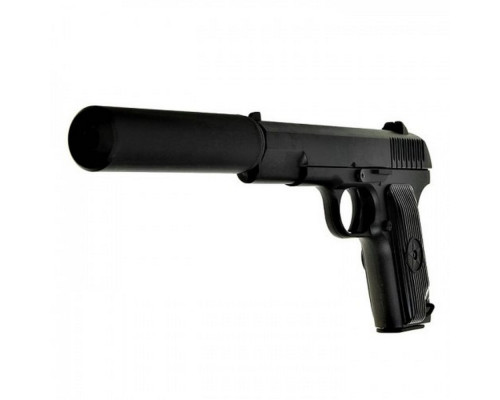 Іграшковий пістолет на кульках "Пістолет TT" Galaxy G33A ТТ метал c глушником чорний