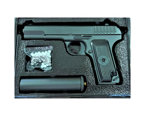 Іграшковий пістолет на кульках "Пістолет TT" Galaxy G33A ТТ метал c глушником чорний