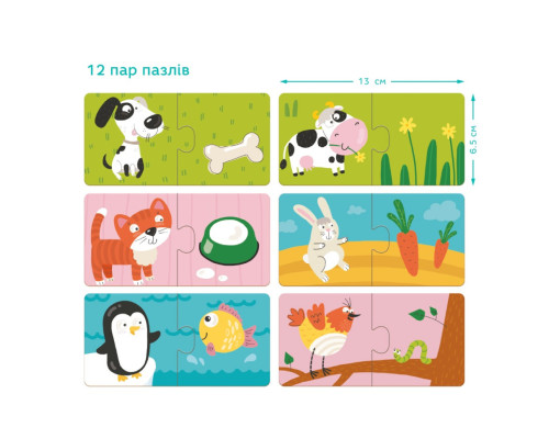 Дитячий пазл "Хто Що Їсть" DoDo 300118, 24 елемента