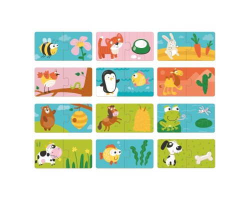 Дитячий пазл "Хто Що Їсть" DoDo 300118, 24 елемента