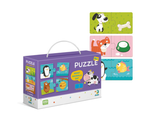 Дитячий пазл "Хто Що Їсть" DoDo 300118, 24 елемента