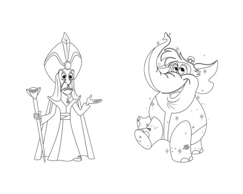 Раскраска "Игра с цветом. Аладдин" 1426003 Disney Малыш, 12 страниц