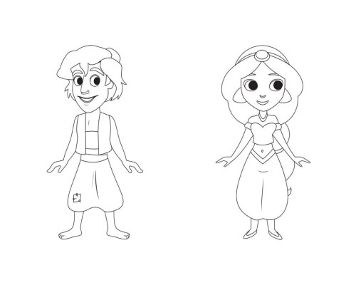 Раскраска "Игра с цветом. Аладдин" 1426003 Disney Малыш, 12 страниц