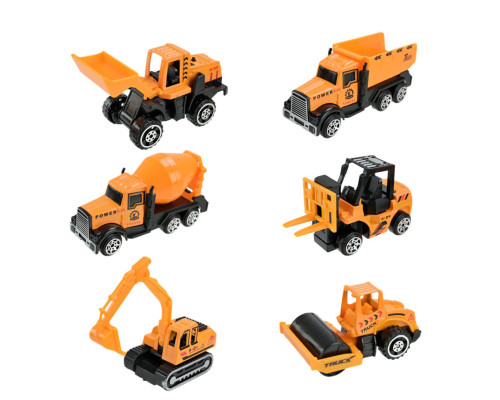 Детский трейлер с машинками PS006-4 в наборе 6 машинок