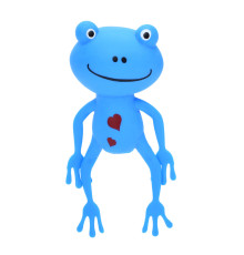 Дитяча іграшка-антистрес "Жабеня" MS 4031(Blue) розмір 13 см, борошно