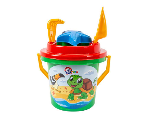 Дитячий ігровий "Набір пісочний Б" 1189TXK(Green) лопатка та грабельки