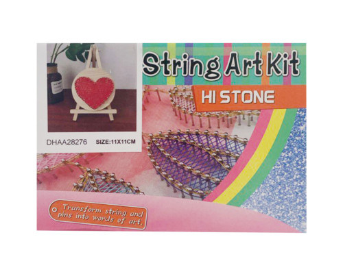 Дитячий набір для творчості стрінг-арт "Серце" YG0115(28276) дерев'яна основа