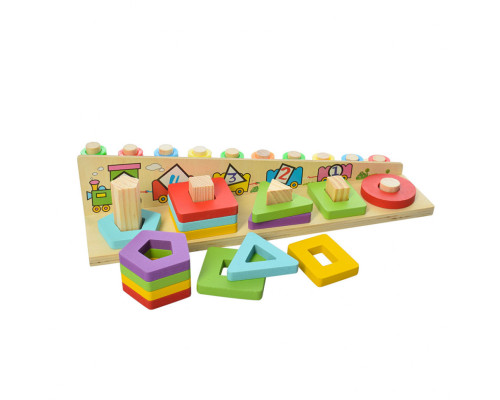 Развивающая игрушка Геометрика MD 2068 деревянная