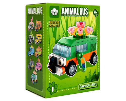 Дитячий конструктор Parrot Bus BB121E-I серії "Animal Bus", 103 деталі