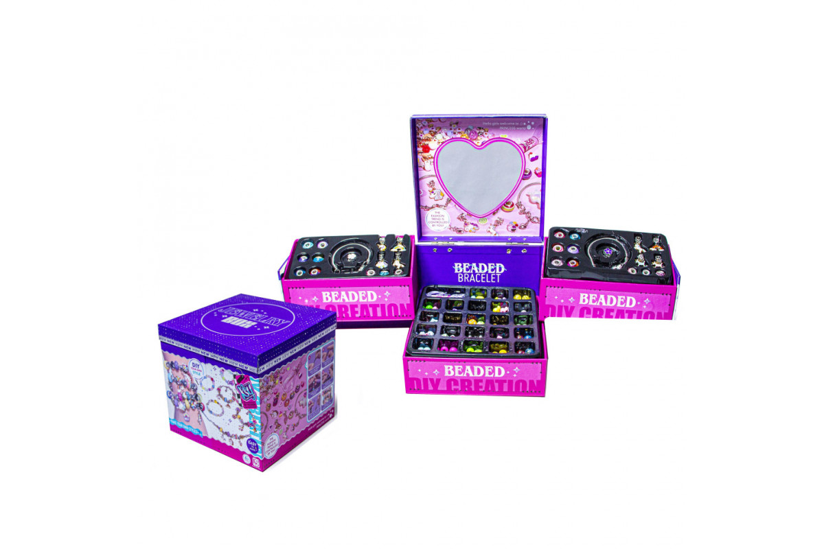 Дитячий набір з прикрасами для створення шарм-браслетів "Jewelry Box" KSY951 Дитячий набір з прикрасами для створення шарм-браслетів "Jewelry Box" KSY951