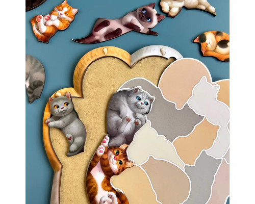 Деревянный пазл-вкладыш "Котики-муркотики" Ubumblebees (ПСФ133) PSF133