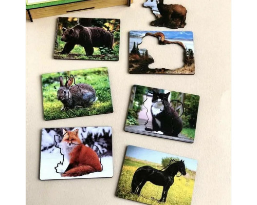 Деревянные Досточки Сегена "Следы зверей" Ubumblebees (ПСД094) PSD094 с узорами