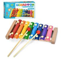 Деревянная игрушка "Ксилофон" MD 1378 палочки 2 штуки, 8 оттенков