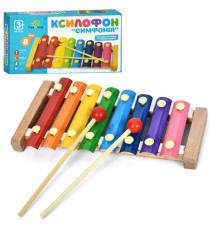 Деревянная игрушка "Ксилофон" MD 1378 палочки 2 штуки, 8 оттенков