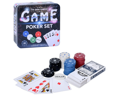 Настільна гра "Покер" TD202315 фішки 80 шт з номіналом, карти