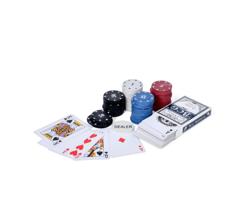 Настільна гра "Покер" TD202315 фішки 80 шт з номіналом, карти