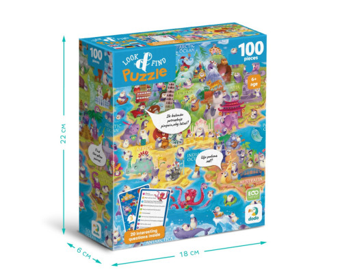 Дитячий пазл Шукай та знаходь "Світ пінгвінів" 300670, 100 елементів