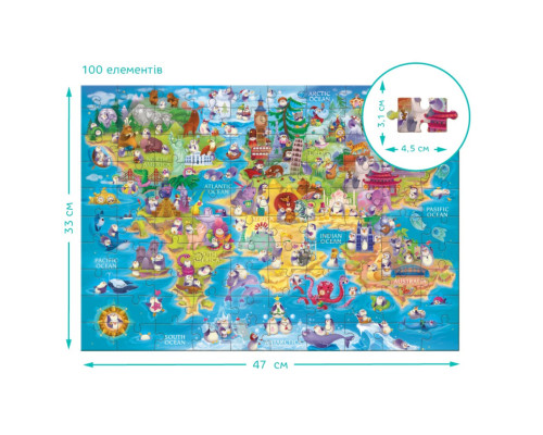 Дитячий пазл Шукай та знаходь "Світ пінгвінів" 300670, 100 елементів