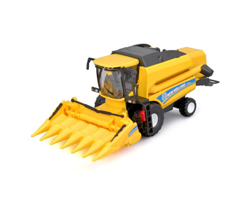 Автомодель комбайн Зерносборный "New Holland TC5.90" Bburago 18-31722 (1:24)