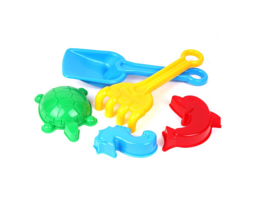 Іграшка набір "Лопатка+ грабельки" ТехноК 2254TXK з пасочками Блакитний