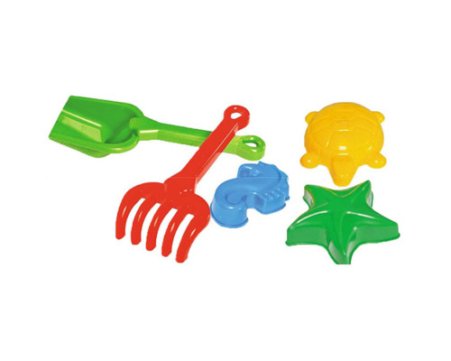 Іграшка набір "Лопатка+ грабельки" ТехноК 2254TXK з пасочками Зелений