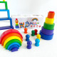 Деревянная игрушка "Радуга-балансир" C15025, 27 разноцветных фигур