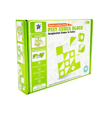 Детская игра-головоломка "Магнитные кубики" FD136(Green) 16 элементов, 8 карт