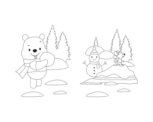 Раскраска "Игра с цветом. Винни Пух" 1426004 Disney Малыш, 12 страниц