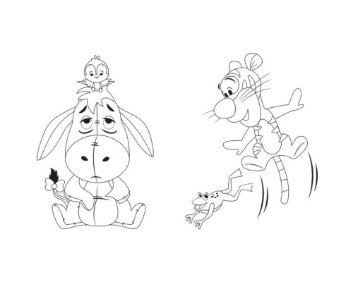 Раскраска "Игра с цветом. Винни Пух" 1426004 Disney Малыш, 12 страниц