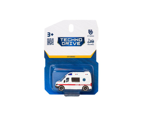 Автомодель дитяча Швидка допомога TechnoDrive 250421CG-3 масштаб 1:64