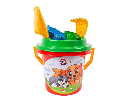 Дитячий ігровий "Набір пісочний Б" 1189TXK(Red) лопатка та грабельки