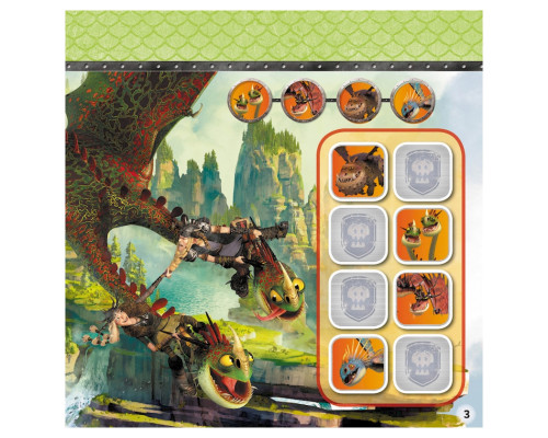 Судоку для дітей "Драконячі вершники" 1191003 з наклейками