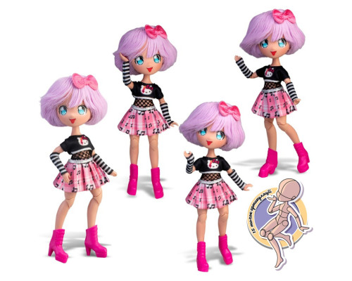 Дитяча лялька "Тедді Рок" 4SF Manga Dolls HKTF0100 серії "Hello Kitty"