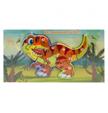 Деревянный пазл-вкладыш "Tyrannosaurus Rex" MD 1924-5, 10 элементов