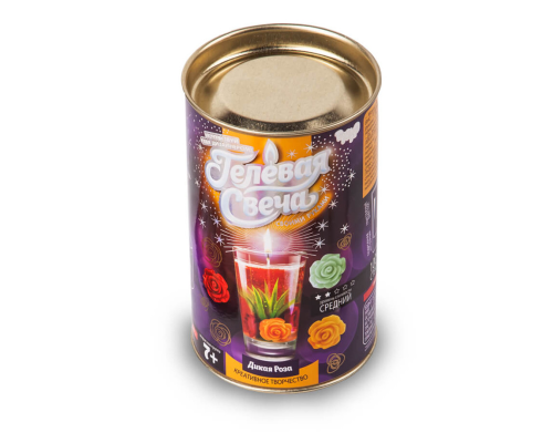 Гелевая свеча своими руками GS-01 в тубусе Дикая роза