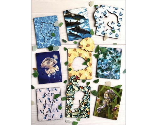 Деревянные Досточки Сегена "Морские жители" Ubumblebees (ПСФ083) PSF083 с узорами