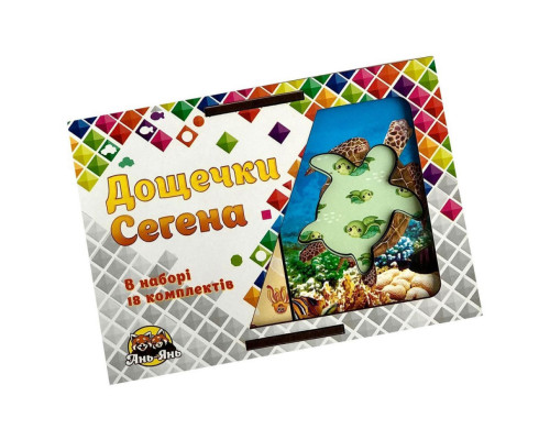 Деревянные Досточки Сегена "Морские жители" Ubumblebees (ПСФ083) PSF083 с узорами