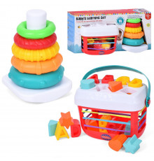 Дитячий розвиваючий "Сортер-пірамідка 2 в 1" PL201C-PLC200