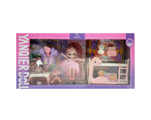 Дитяча іграшкова лялька "YQE-Girl" 3688-184A, з аксесуарами