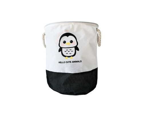 Корзина для игрушек и белья "Hello cute animals Пингвин" MGZ-1006(Black) 35 х 40 см