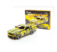 Дерев'яний 3D конструктор "Muscle car GT" Puz-00638, 162 деталі, жовтий