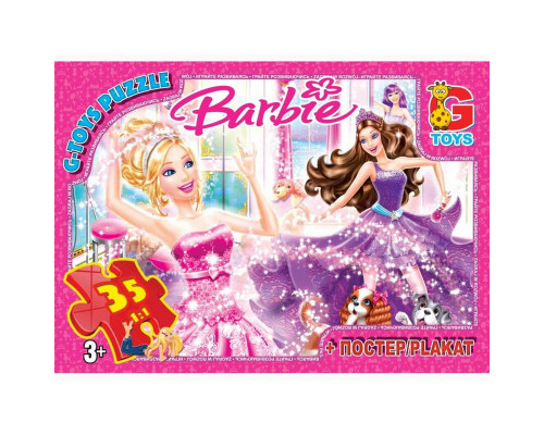 Дитячий пазл "Barbie" BA001 плакат 35 елементів