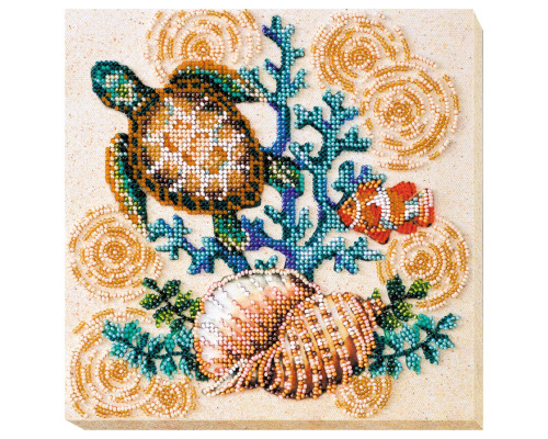 Набір-міді для вишивання бісером "Морські жителі" AMB-030 на натуральному полотні