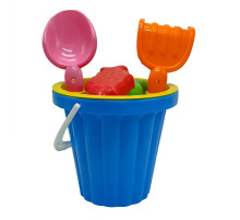 Набор для игры в песочнице Большой S0004(Blue) ведерко, лопатка, формочки 2 шт