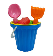 Набір для гри в пісочниці Великий S0004(Blue) відерце, лопатка, формочки 2 шт