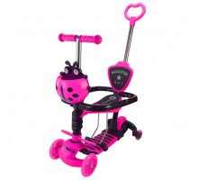 Самокат дитячий 3-х колісний Scooter Children's SC2501(Pink) 3в1 колеса що світяться, рожевий