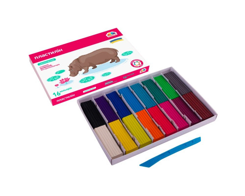 Набір для ліплення пластилін "Захоплення" 200314, 16 кольорів