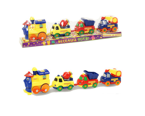 Іграшковий паровозик K1113 (18008E) 3 машинки