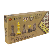 Набір настільних ігор "Магнітні шахи, шашки" 2 в 1 2458, 30,5х30,5х2 см