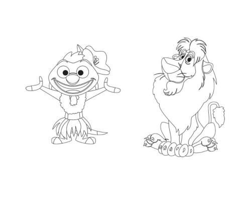 Раскраска "Игра с цветом. Король Лев" 1426001 Disney Малыш, 12 страниц